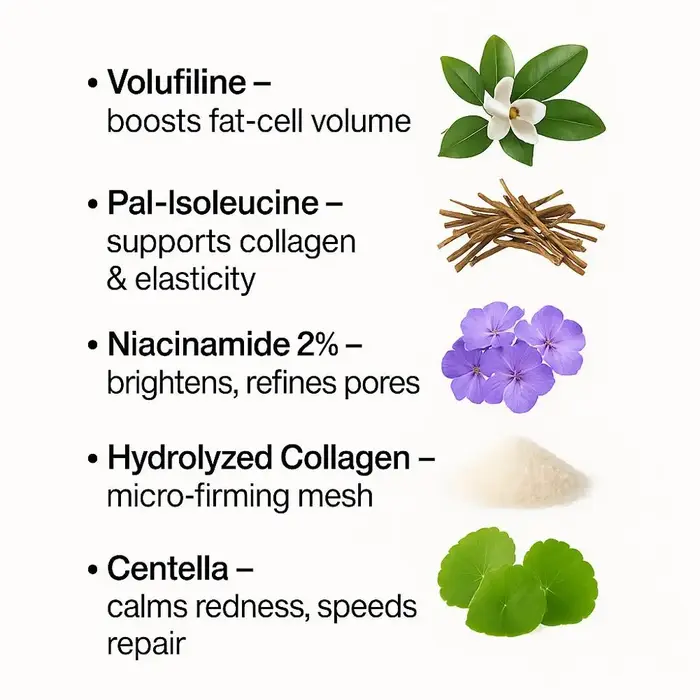 Sérum repulpant 30ml Volufiline 92% + Pal-Isoleucine 1% avec Niacinamide