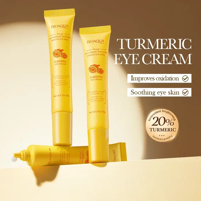 BIOAQUA curcuma ensembles de soins de la peau Anti-âge Anti-acné sérum pour le visage hydratant Anti cernes crème pour