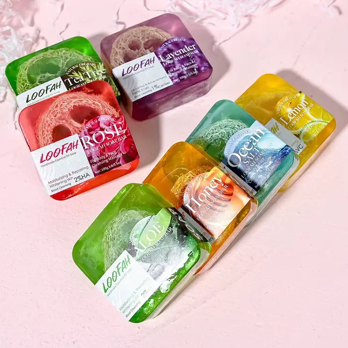 Savon Loofah à l'huile de lavande biologique