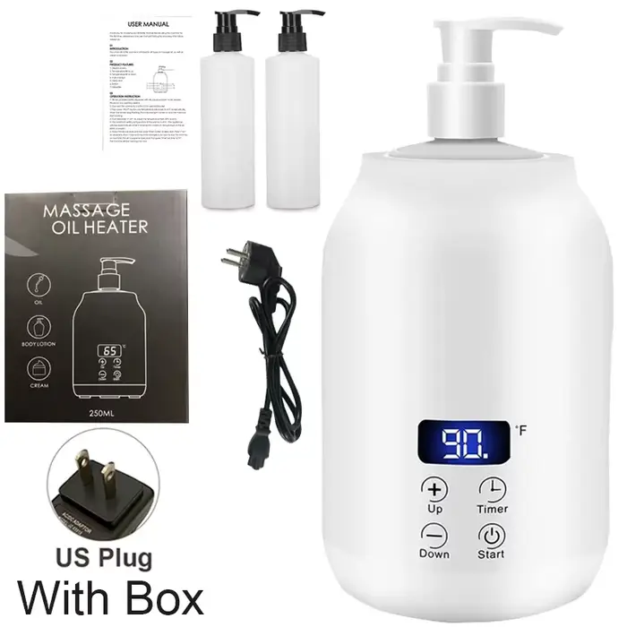 Chauffe-huile de massage électrique numérique pour huiles essentielles et crèmes, avec écran LED et 