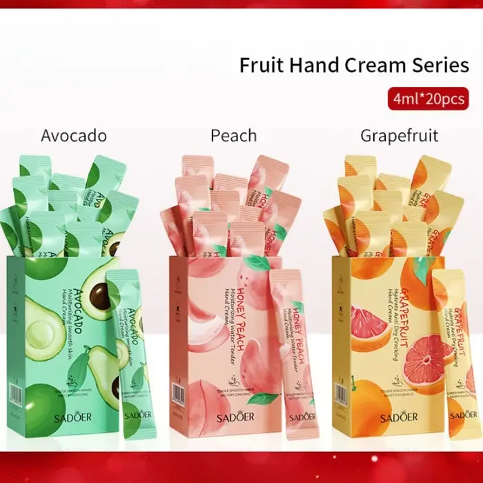 Crème hydratante et nourrissante pour les mains au miel et à la pêche