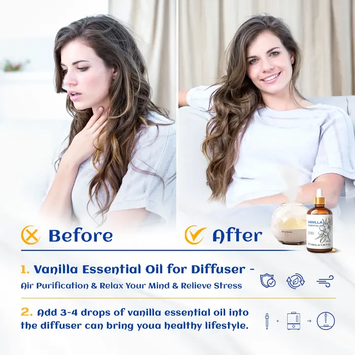 HIQILI huile essentielle de vanille 100ML pour diffuseur fabrication de bougies encens doux Orange lavande jasminum Massage soins du corps