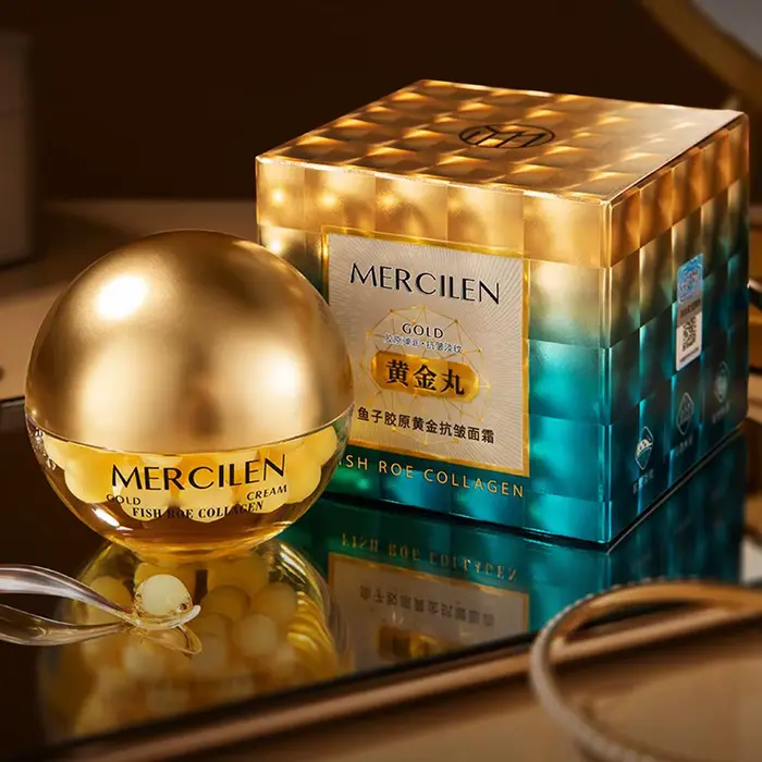 Crème hydratante au collagène et à l'or qui pénètre profondément dans la couche basale de la peau