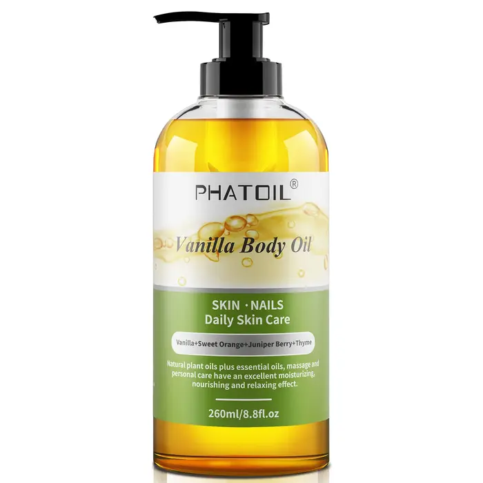 PHATOIL 260ml huile corporelle pour hydrater et apaiser la peau gingembre pamplemousse Rose lavande 