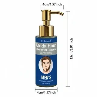 Crème dépilatoire Ultra-Clean pour hommes, douce et non irritante, pour tout le corps, élimine les poils épais, sans résidus, sans irritations de rasoir.