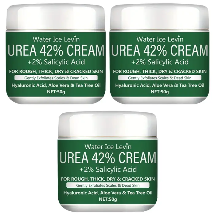 Urea 42% + 2% Crème à l'acide salicylique avec acide hyaluronique et huile d'arbre à thé