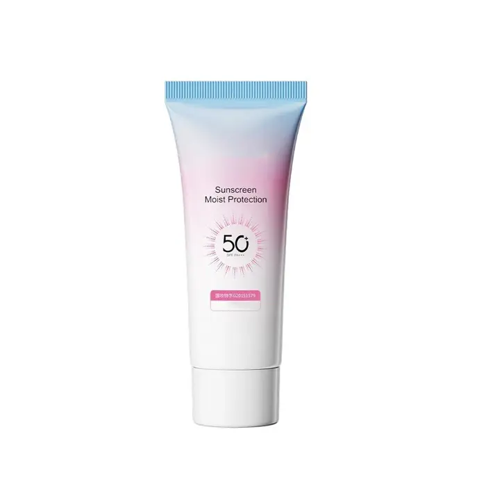 Crème Solaire Pour Visage et Corps SPF50+ Anti-Transpiration Rafraîchissante Lotion Solaire Hydratante Légère Soin Quotidien de la Peau en Extérieur