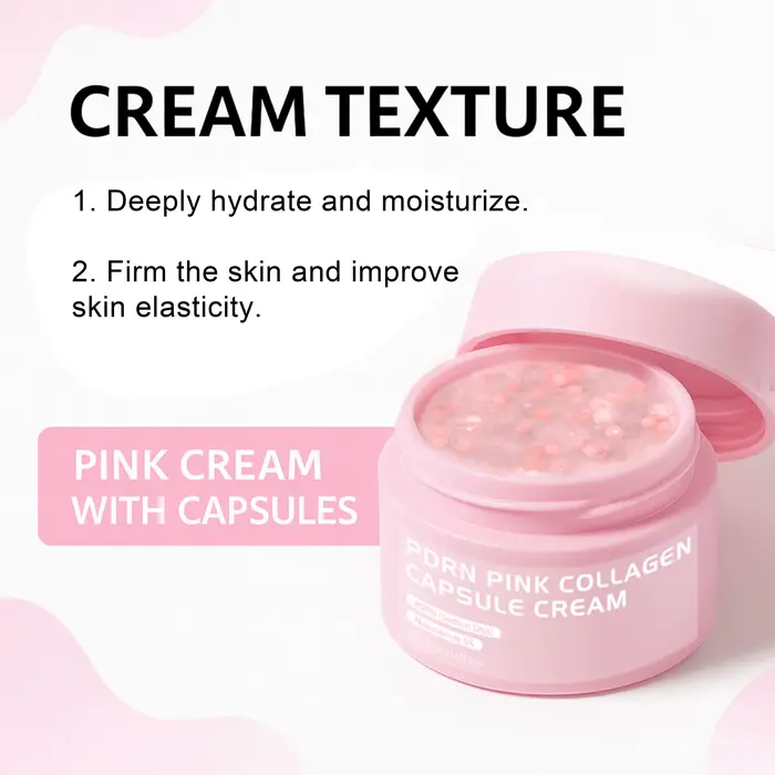 Crème en capsules de collagène rose PDRN au saumon