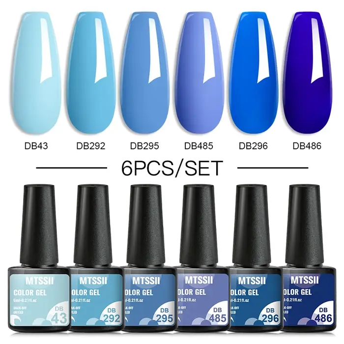 6 pièces Gel vernis à ongles ensemble HEMA gratuit rouge marron couleur Semi Permanent tremper UV Gel