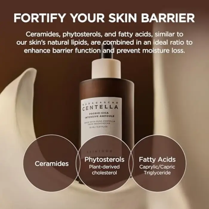 Probio Cica Intensive Ampoule Centella Sérum Réparateur Visage Peau Abîmée Barrière Cutanée Apaisant Rougeurs Peaux