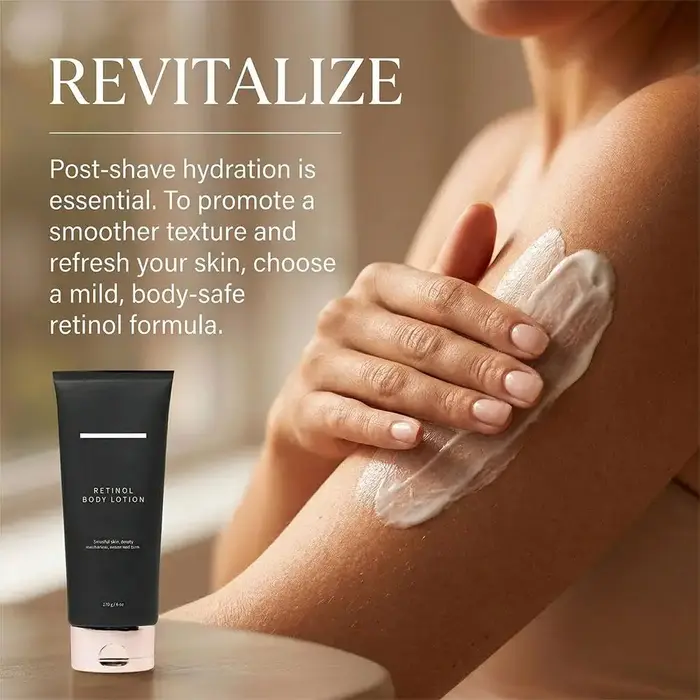 Lotion corporelle au rétinol hydratante et raffermissante pour peaux crépues