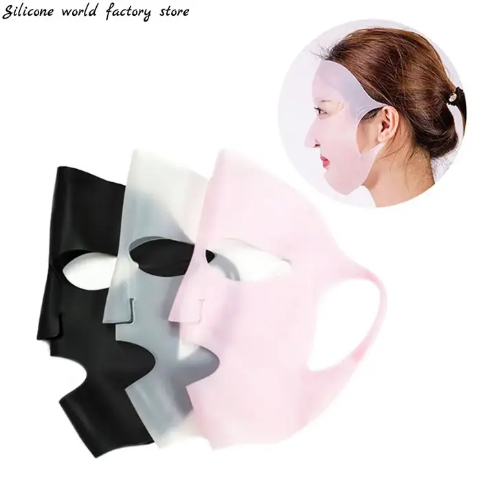 Silicone monde Silicone masque facial réutilisable hydratant Lifting raffermissant Anti-rides visage raffermissant feuille de Gel masque soins de la peau