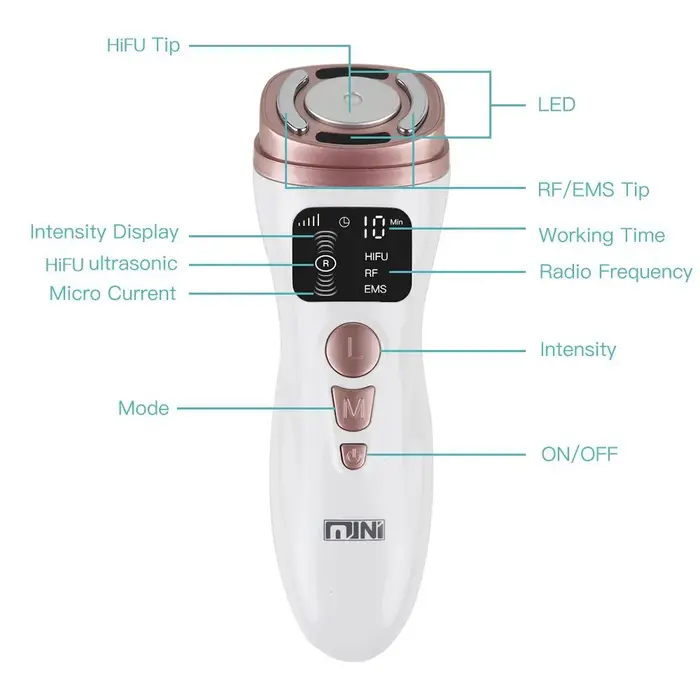 Mini dispositif de beauté du visage à microcourant HIFU EMS