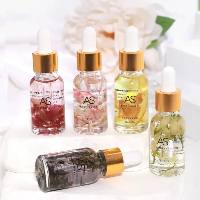 AS 15ML fleur séchée cuticule huile nutritive nourrir restaurer les ongles endommagés vitamine