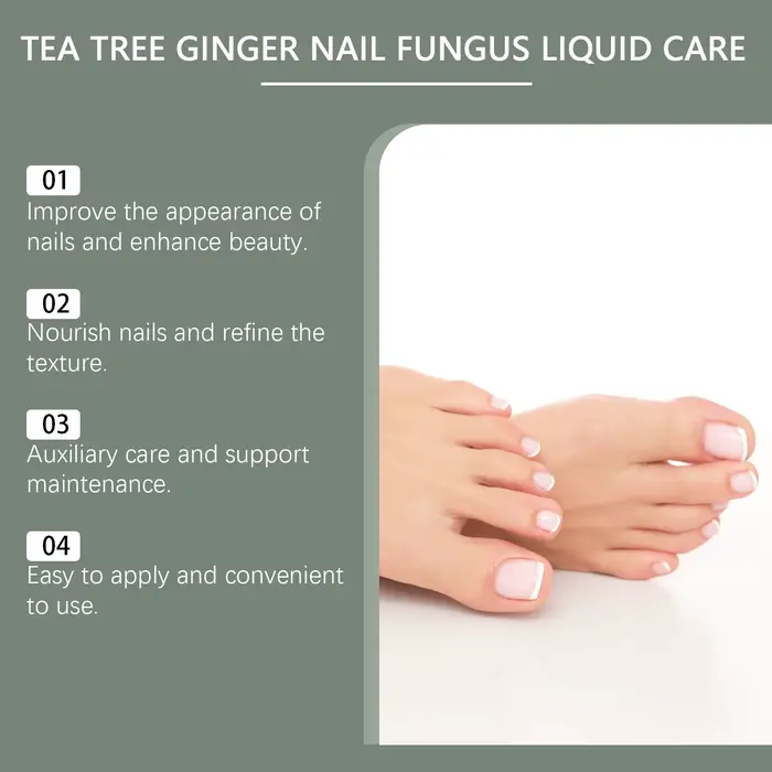 Solution de soin des ongles au gingembre et à l'arbre à thé 30/60 ml – Réparation et entretien de la santé