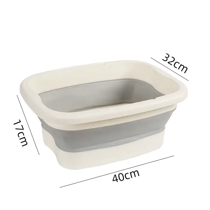 Baignoire de pieds pliable – Portable, bassin couvert avec conception ergonomique, épaississement du