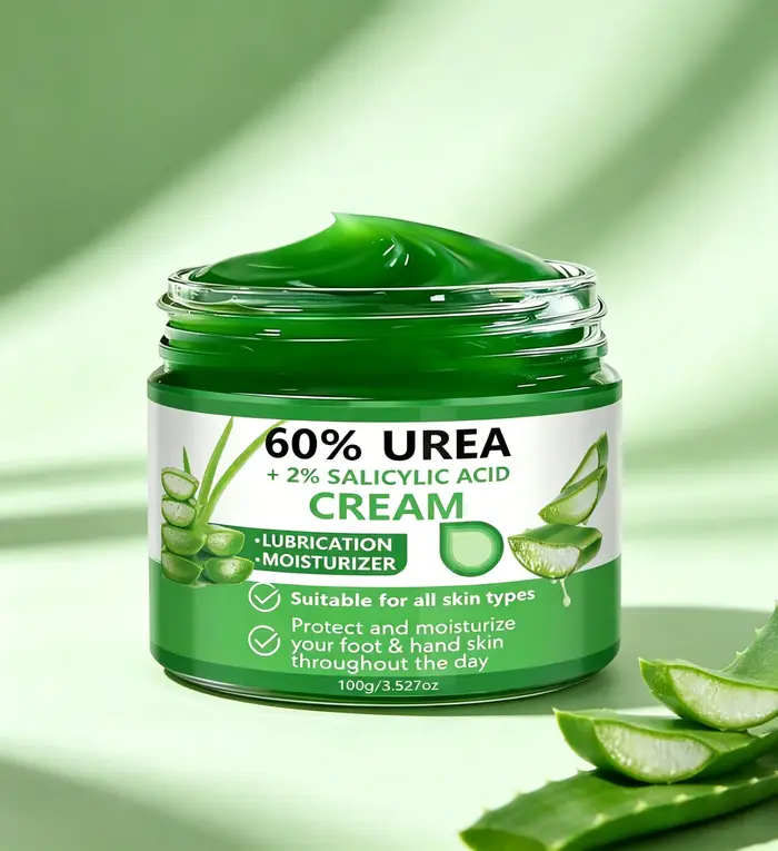 Crème à l'urée 60% et Aloe Vera 100g, lotion hydratante et exfoliante à 2% d'acide salicylique pour 