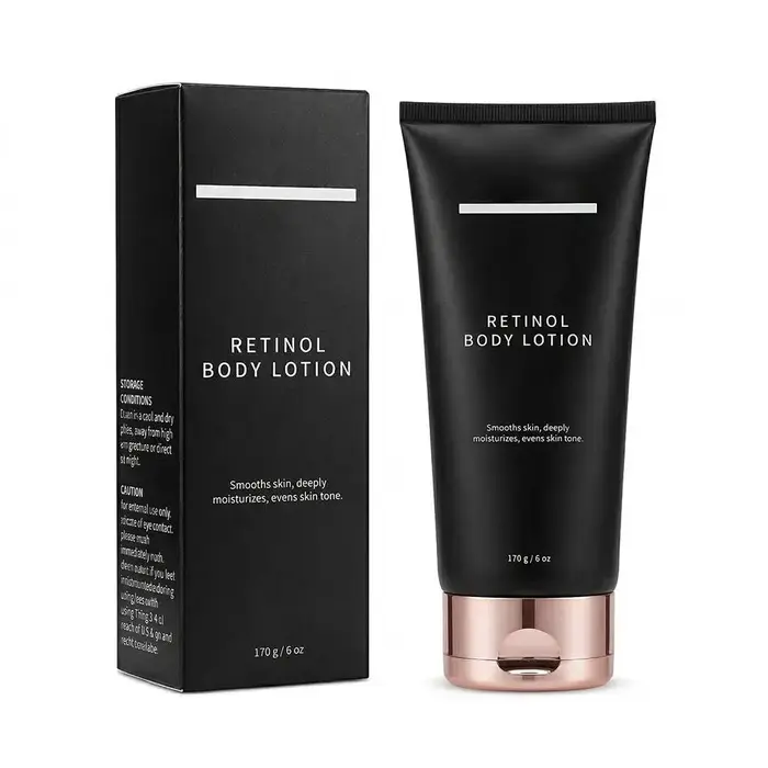 Lotion corporelle au rétinol hydratante et raffermissante pour peaux crépues