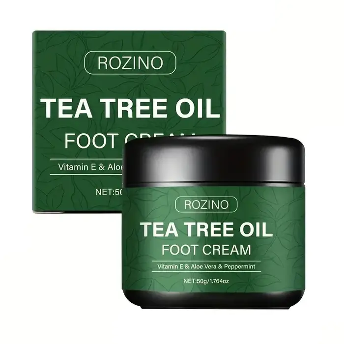 1/2 crème pour les pieds à l'huile d'arbre à thé | Hydratant à l'aloe vera, à l'acide hyaluronique