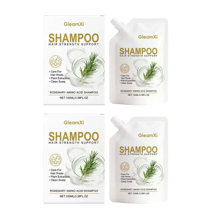 Shampoo à la Rosmarine Acide Aminé Volumisant pour Cheveux Gras Soin du Cuir Chevelu Épaississant Contrôle des Frisottis Brillance Hydratant Gratuit Hommes Femmes