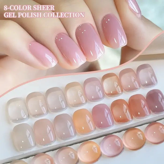 XEIJAYI 15ML 1pc vernis à ongles Gel rose glace, vernis à ongles par Immersion UV LED, conception de