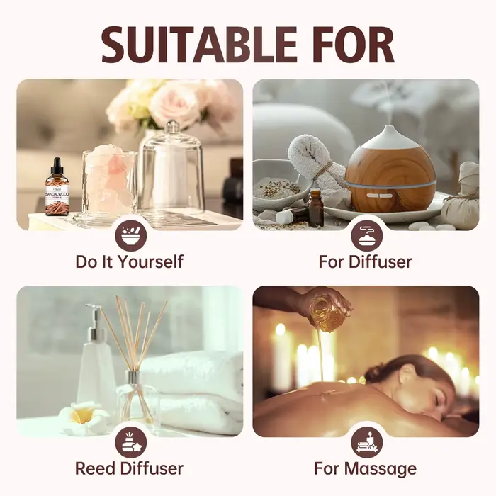 Huile essentielle de bois de santal adaptée au massage