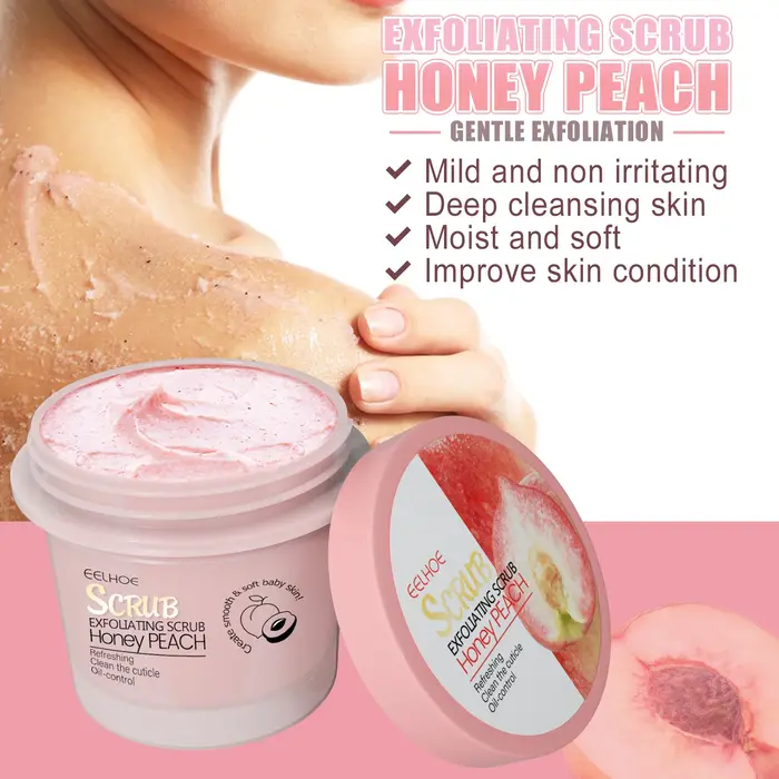 Crème de gommage pour le corps au miel et à la pêche