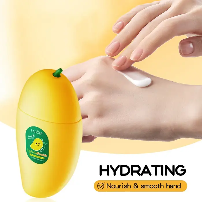 SADOER mangue pêche Aloe Vera citron crème pour les mains fruits forme hydratante éclaircissante réparatrice crèmes