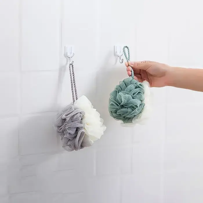 Éponge moussante en maille de douche douce