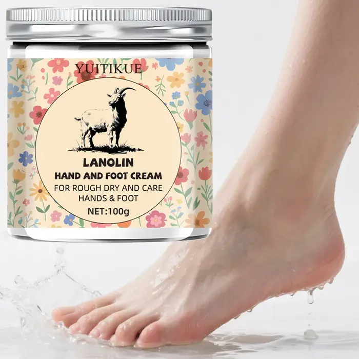 YUITIKUE Crème pour les mains et les pieds en lanoline, adaptée aux peaux rugueuses, sèches et pour 