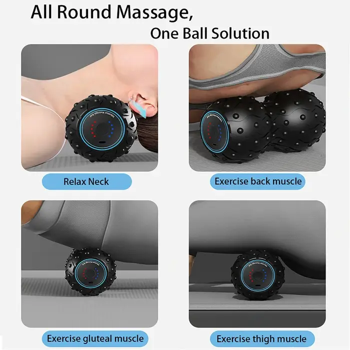 Balle de massage vibrante rechargeable à 5 vitesses