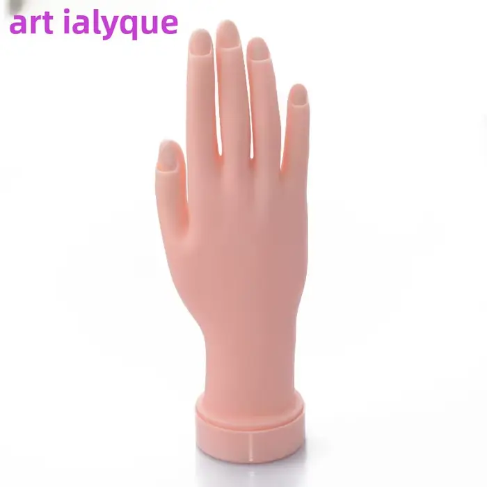 Modèle de main de pratique d'ongle souple et Flexible, fausse main pliable pour l'entraînement de ma