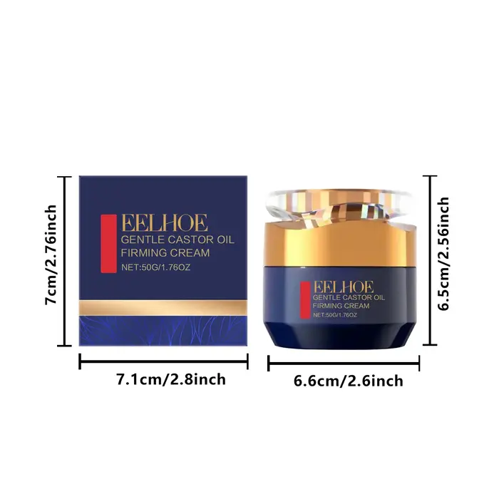Crème hydratante à l'huile de ricin, hydratation en profondeur, nourrit la peau, réduit les ridules 