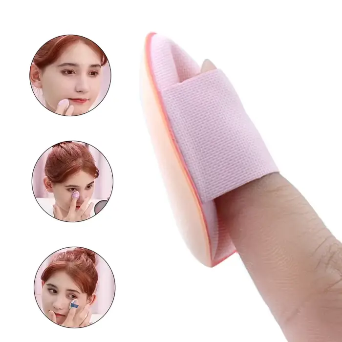 Mini fond de teint bouffant pour les doigts, petit coussin d'air, éponge en poudre, correcteur pour 