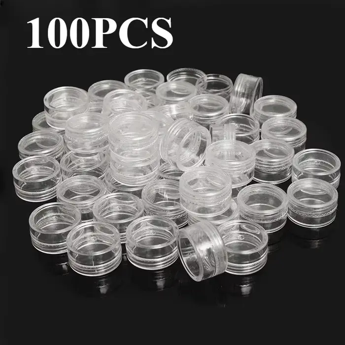 Pot de crème transparente pour échantillons