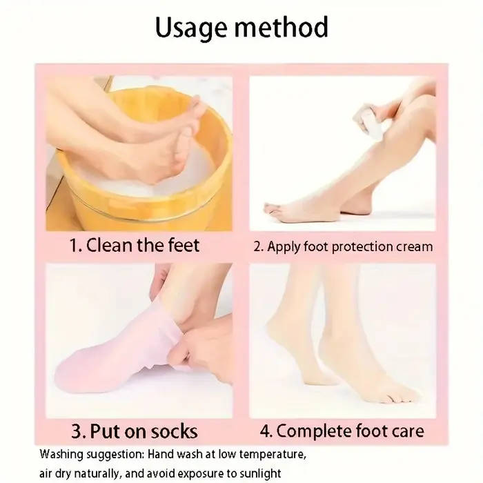 Chaussettes hydratantes en Silicone pour pieds secs et craquelés