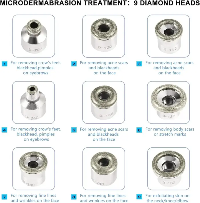 Machine portative de Microdermabrasion de diamant soins de la peau du visage dispositif de beauté d'