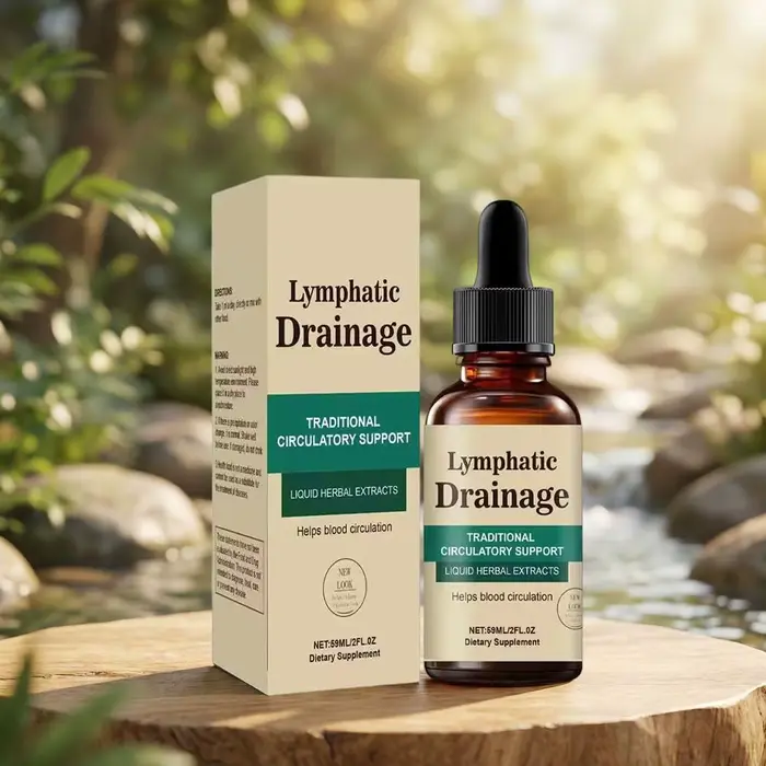 Gouttes stimulantes pour le drainage lymphatique à base de plantes : Améliorent la circulation sanguine