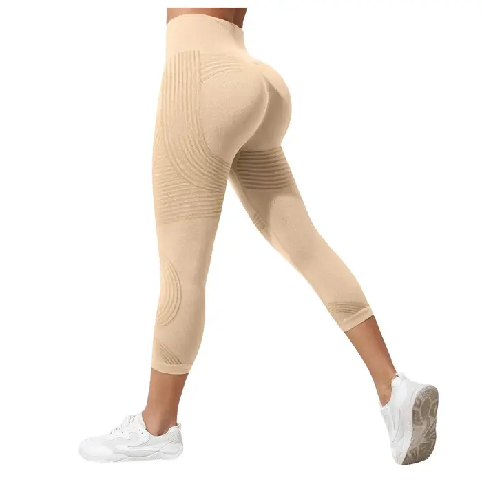 Leggings 3D anti-cellulite pour femmes, taille haute, effet push-up, contrôle du ventre, pour la gym, l'entraînement, le yoga, pantalon capri